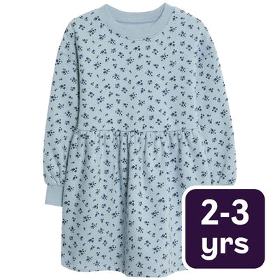 M&S Blumenkleid Marineblau Kleinkindkleid 2-3 Jahre