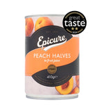 M&S Epicure Peach Halves in Fruit Juice Canned Fruit 410g- Buy online at McGrocer