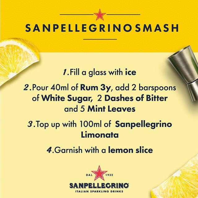 San Pellegrino Classic Taste Limonata sparkling lemonade 4x200ml (British brand)