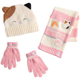 M&S M&S Kids Squishmallows Hat, Scarf and Gloves Set - Ecru Mix (6-13 Years)- Buy online at McGrocer