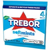 Trebor chewy spearmint flavoured candy rolls multipack 179g (British brand)
