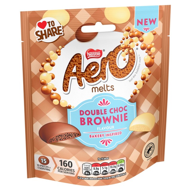 Aero brownie melts chocolate pouch 86g - British product