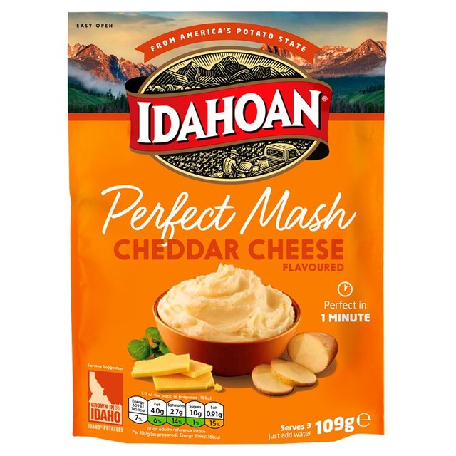 Idahoan Cheese Mash 109g pouch, UK version