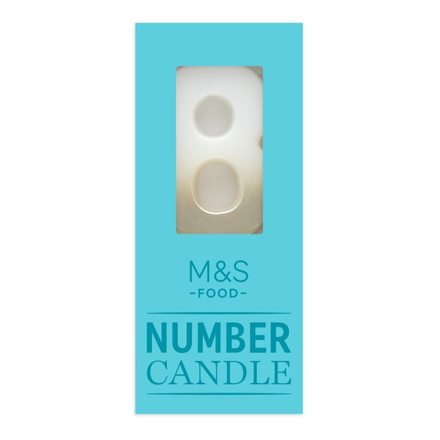 M&S number 8 candle, imported from the UK