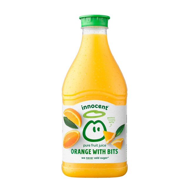 Innocent pure orange juice with bits 1.35L, UK version