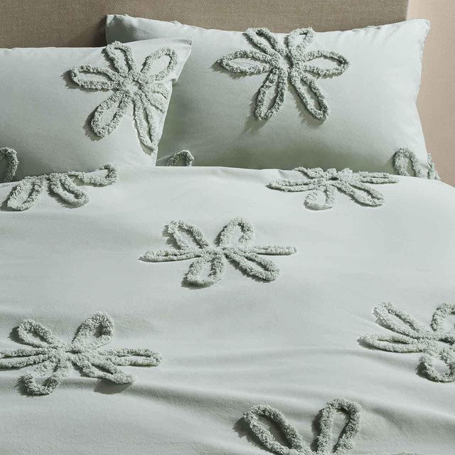 M&S floral bedding set king green - British product