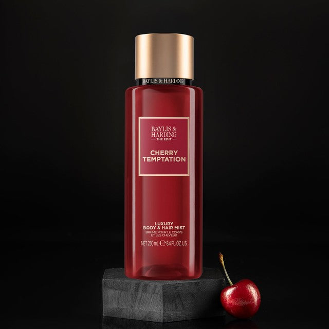 Baylis & Harding Cherry Temptation body and hair mist, UK version