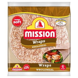 Mission Wholemeal Tortilla Wraps 6 Pack