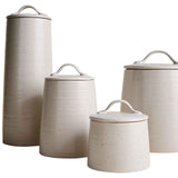 M&S small ceramic storage jar neutral - (British brand)
