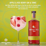 Whitley Neill apple and red berry gin 70cl (British brand)