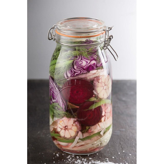 Kilner Clip Top Round Preserving Jar 2L - British product