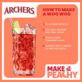 Archers peach schnapps liqueur 70cl - British product