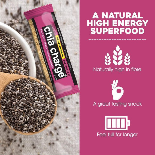 Chia Charge Cranberries Chia Seed Flapjack 80g - British product