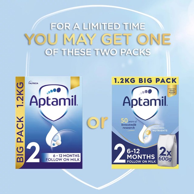 Aptamil Stage 2 Follow On Milk Powder 2 x 600g - British product
