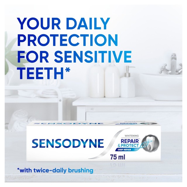 Sensodyne Repair & Protect Sensitive Whitening Toothpaste 75ml (British brand)