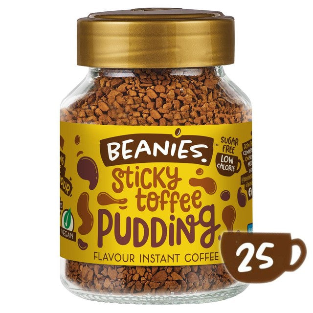 Beanies Sticky Toffee Pudding instant coffee 50g jar - British product