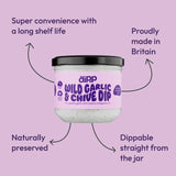Dipp Wild Garlic & Chive Dip 205g - British product