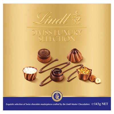 M&S Lindt Swiss Luxury Selection Chocolate Selection Box 143g- Buy online at McGrocer