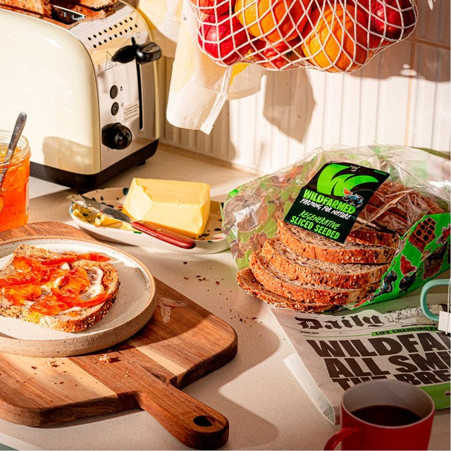 Wildfarmed seeded sliced bread 550g (British brand)