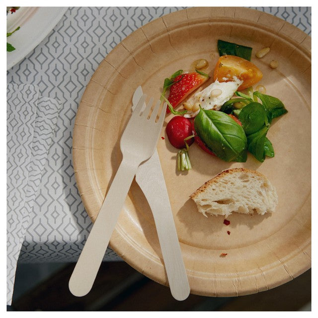 Duni Kraft Brown paper plates 22cm pack of 20, UK version