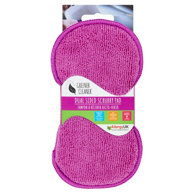 Greener Cleaner Dual Sided Microfibre Scrubby Pad 11x7cm, UK version