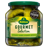 Kuhne gourmet gherkins with herbs 530g, UK version