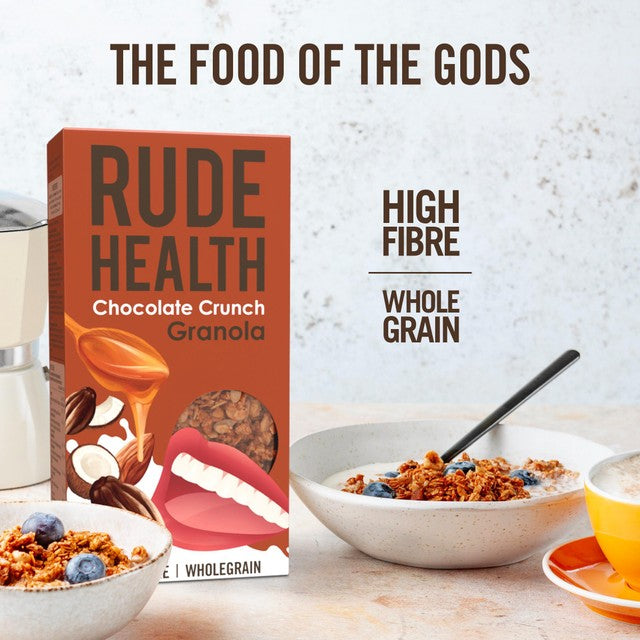 Rude Health chocolate crunch granola 400g, imported from the UK