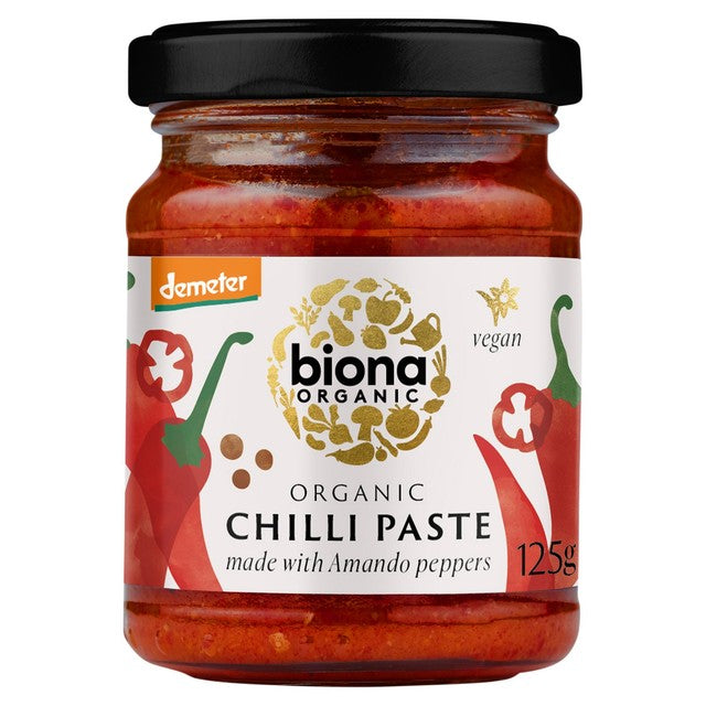 Biona Organic Hot Chilli Paste Demeter 125g - British product