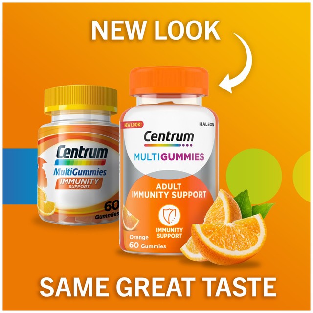 Centrum Immunity Support orange flavour gummy multivitamins 60 gummies - British product