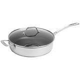 M&S Stainless Steel Non-Stick Sauté Pan with Glass Lid, 28cm Diameter, 4L Capacity- Buy online at McGrocer