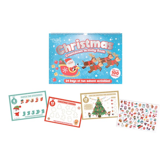 RSW International Christmas countdown activity book 24 pages, imported from the UK