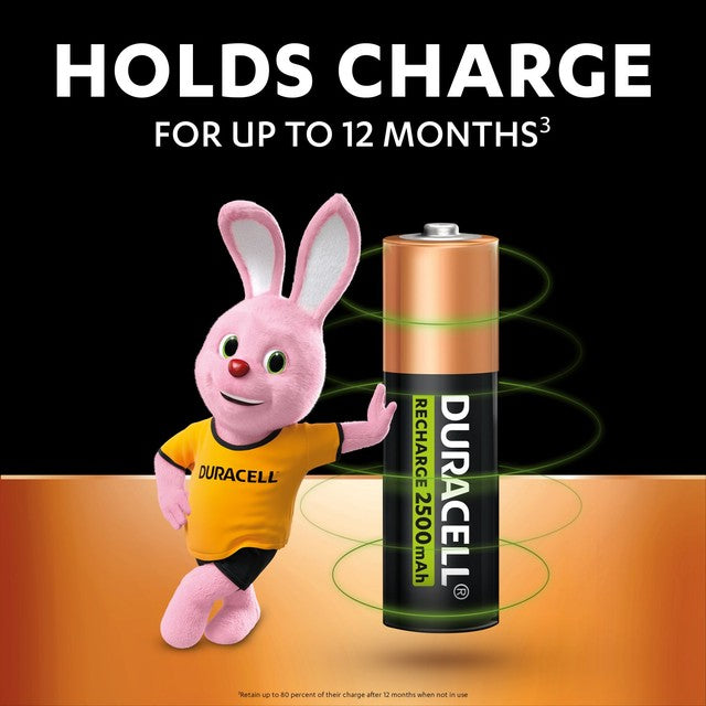 Duracell Recharge Ultra AA rechargeable batteries 4-pack - British product