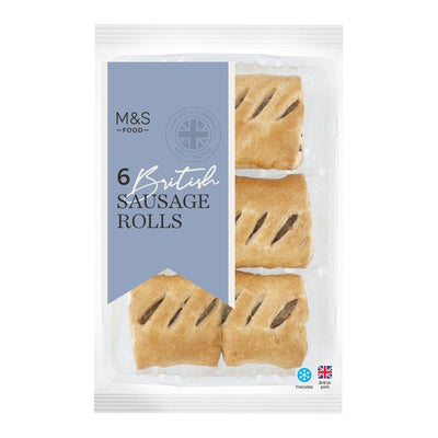 M&S M&S Pork Sausage Rolls 6 Pack- Buy online at McGrocer