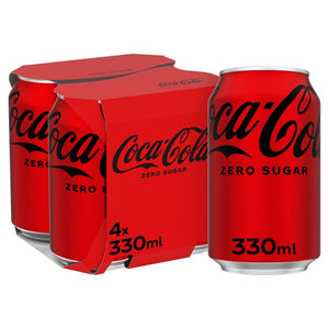 Coca-Cola Zero Sugar Cola Drink 4 x 330ml Cans