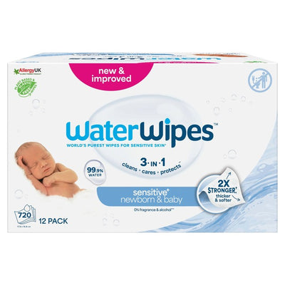 M&S WaterWipes Sensitive Newborn Plastic-Free Baby Wipes 720 Wipes- Buy online at McGrocer