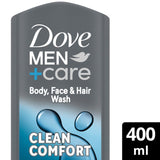 M&S Dove Men+Care Clean Comfort 3-in-1 Hair, Face & Body Wash 400ml- Buy online at McGrocer