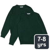 M&S Unisex 2-Pack Cotton Jumper with Staynew Technology Children's Cotton Jumper Size 7-8 Y