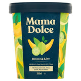 Mama Dolce Bananen-Limetten-Eiscreme auf pflanzlicher Basis, 500 g