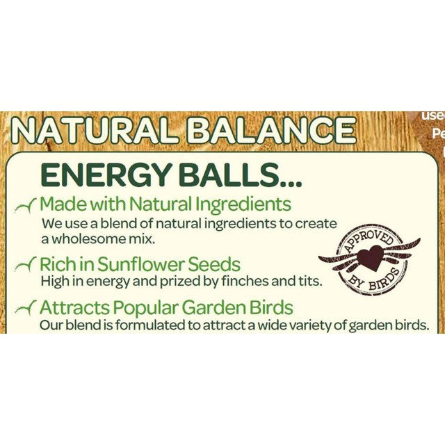 Peckish Natural Balance Energy Suet Fat Balls 50 x 80g, imported from the UK