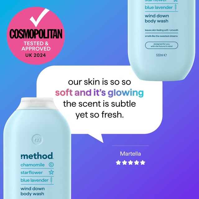 Method Wind Down body wash 532ml, imported from the UK