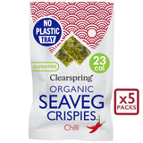 M&S Clearspring Organic Seaveg Crispies Multipack Chilli Savoury Snack 5 x 4g- Buy online at McGrocer