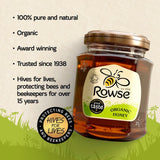 Rowse organic clear honey 340g jar - British product