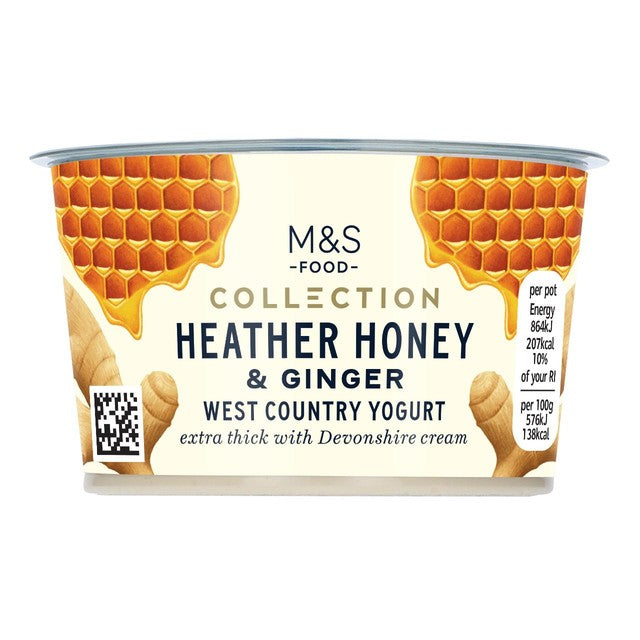 M&S heather honey and ginger yogurt 150g, imported from the UK