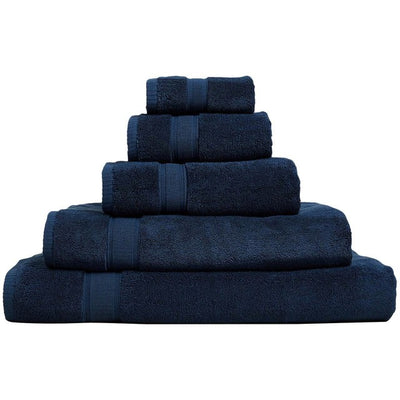 M&S M&S Super Soft Pure Cotton Antibacterial Towel Dark Navy Face Towels 2pk- Buy online at McGrocer