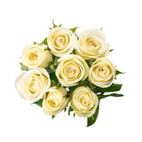 MM Flowers white roses 8 stems 40cm (British brand)
