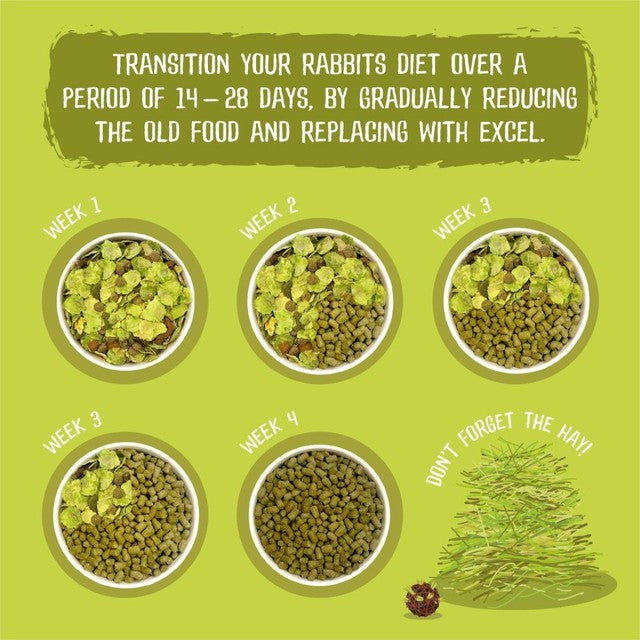 Burgess Excel adult rabbit food with mint 3kg - British product