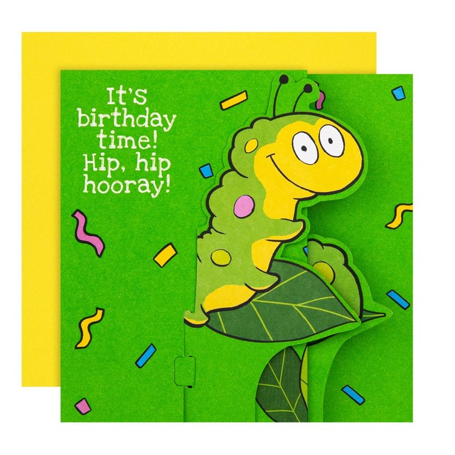 M&S Colin Caterpillar birthday card 15cm x 15cm, imported from the UK