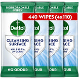 M&S Dettol Antibacterial Biodegradable Multi Surface Cleansing Wipes, 4x110- Buy online at McGrocer