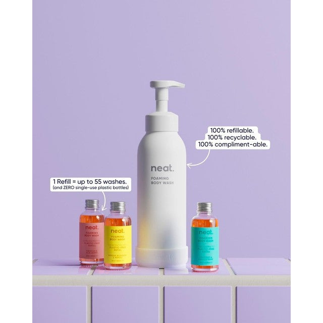 Neat Foaming Body Wash Coconut & Vanilla Bean 500ml, imported from the UK