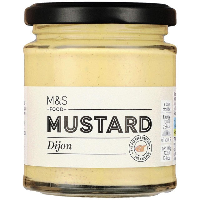 M&S Dijon Mustard White Wine 185g, imported from the UK